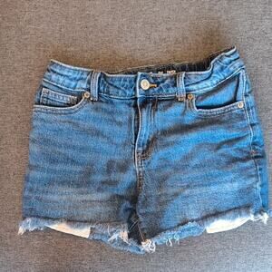 Cat & Jack Girls Blue Denim Cutoff/Frayed Hems Shorts Size L 10/12